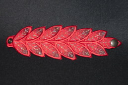 Bracelet feuille rouge, accessoire de mode femme, mariage