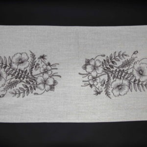 chemin de table coquelicot, décoration, linge de table