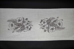 chemin de table coquelicot, décoration, linge de table