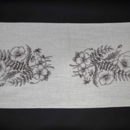 chemin de table coquelicot, décoration, linge de table