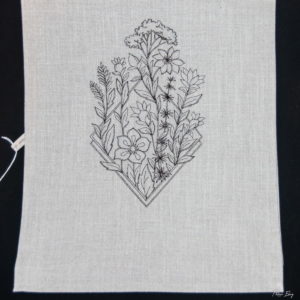 Chemin de table : Fleurs diamant