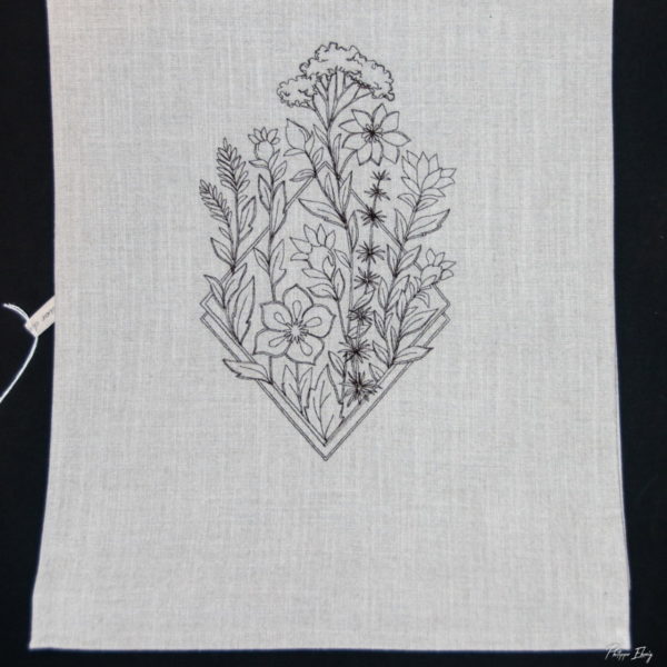 Chemin de table : Fleurs diamant