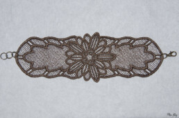Bracelet en dentelle Marron clair, accessoire mode femme