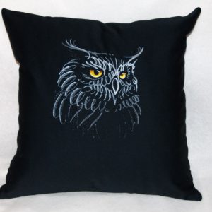 Housse de coussin 40x40 : Hibou de Chartreuse