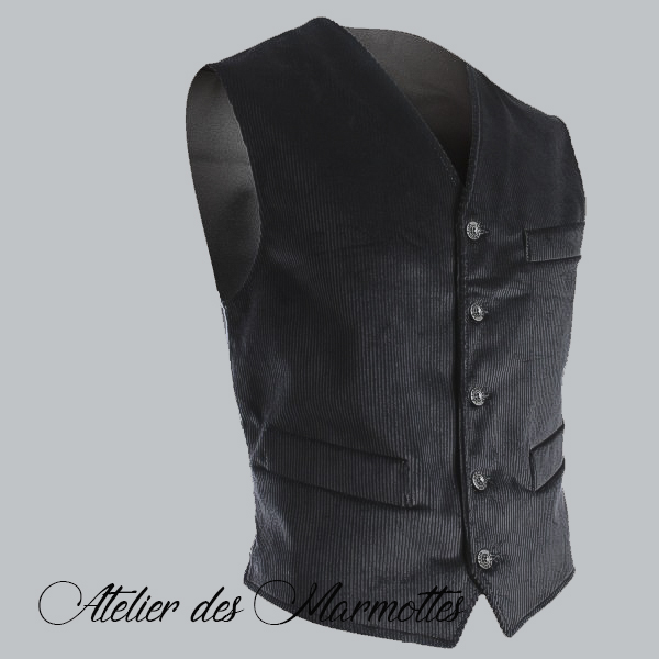 Gilet en velours, costume savoyard | Atelier des Marmottes