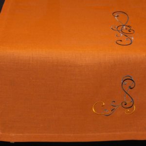 Chemin de table Mandarine, art de la table, linge de table
