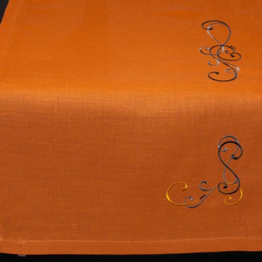 Chemin de table Mandarine, art de la table, linge de table