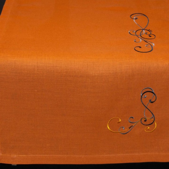 Chemin de table Mandarine, art de la table, linge de table