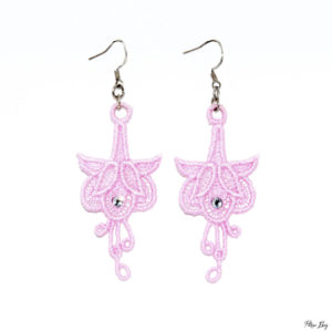 Boucles d'oreilles "Fleur de fuchsia", bijoux fantaisie