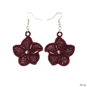 Boucles d'oreilles "Fleur de Frangipanier", bijoux fantaisie