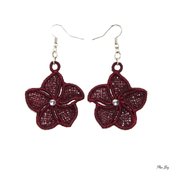 Boucles d'oreilles "Fleur de Frangipanier", bijoux fantaisie