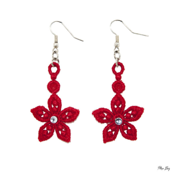 Boucles d'oreilles "Etoile rouge" , bijoux fantaisie