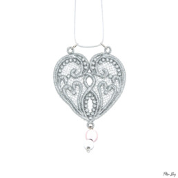 Pendentif Cœur perlé, bijoux fantaisie