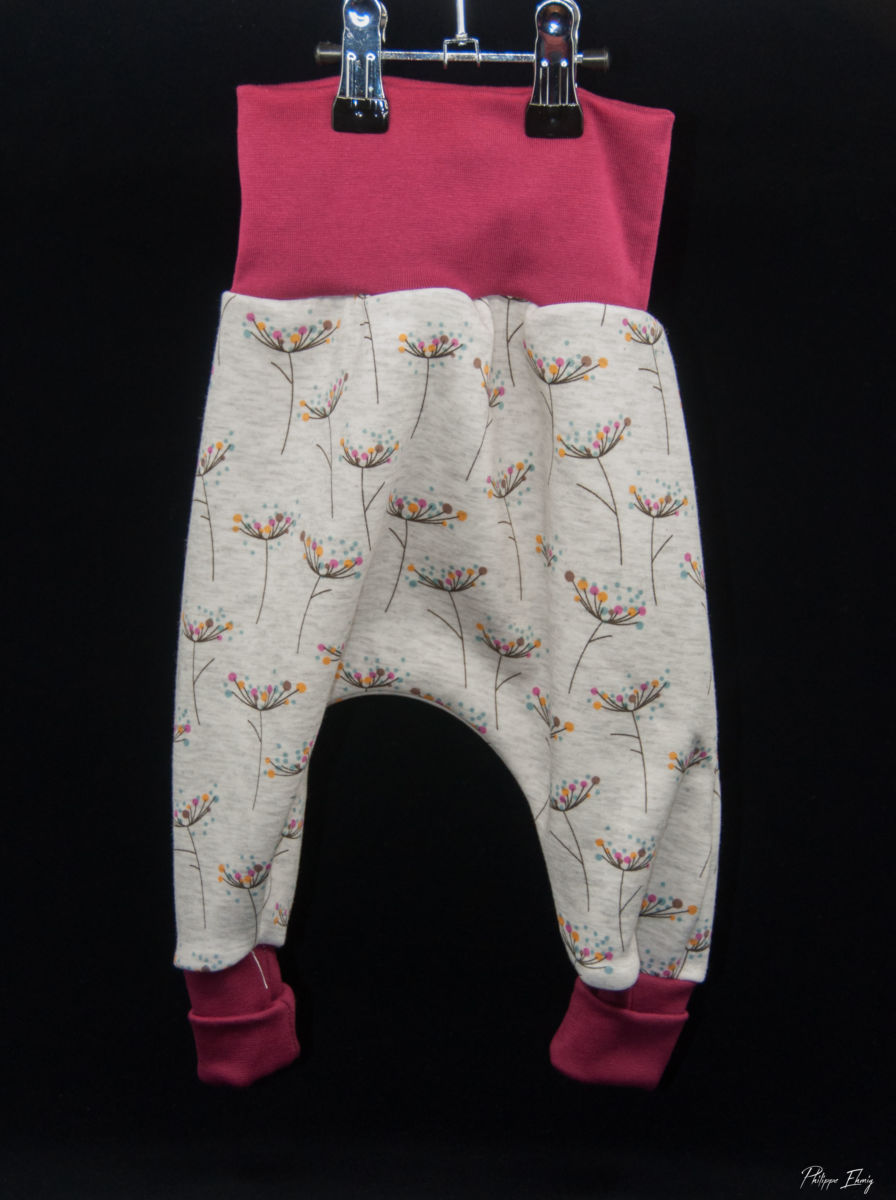 Pantalon bébé Fleurs 6 - 12 mois, article naissance