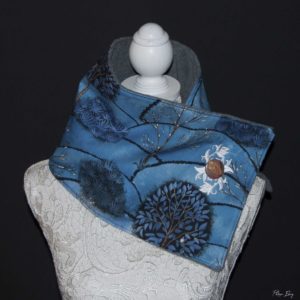 Tour de cou Nature bleue, écharpe, snood