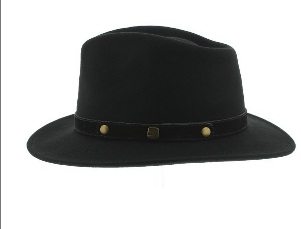 Chapeau feutre noir "La Gurraz"