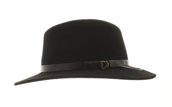 Chapeau feutre noir "Montvalzan"