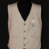 Gilet sur mesure en laine brodé