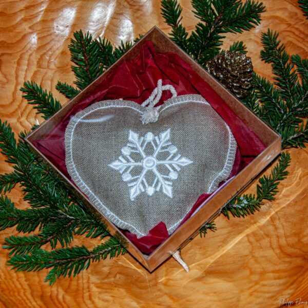 Coeur Flocon de neige, décoration intérieur, cadeau, noël