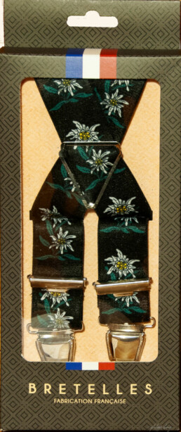 Bretelles Edelweiss noires