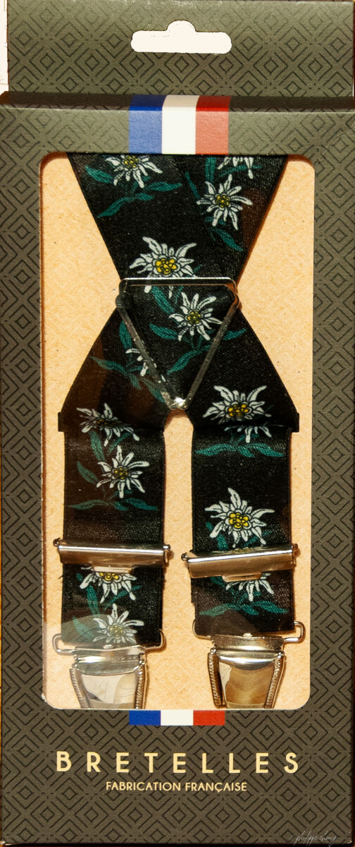 Bretelles Edelweiss noires