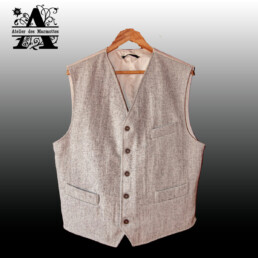 Gilet en laine écru